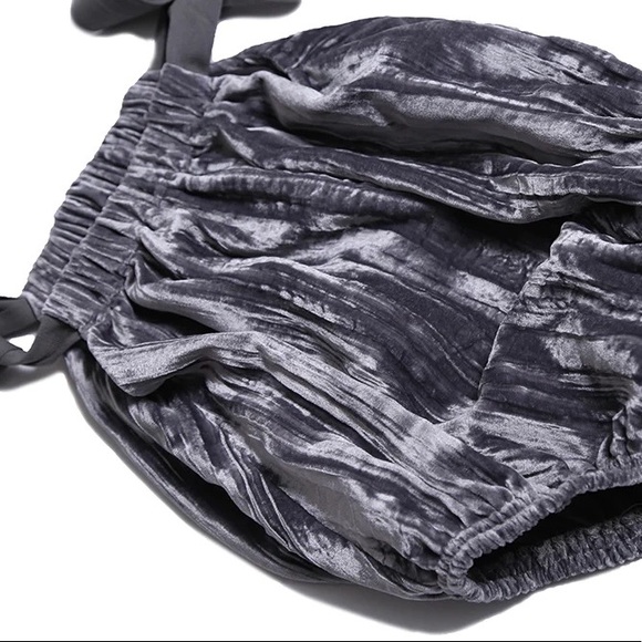 Tia Cibani Velvet Elephant Romper RUCHED SAC ROMPER - Picture 3 of 6